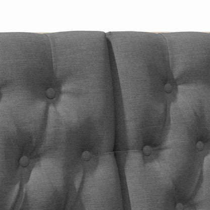 Gepolstertes Kopfteil Dunkelgrau 120 cm Massives Kiefernholz