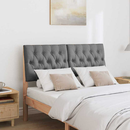 Gepolstertes Kopfteil Dunkelgrau 120 cm Massives Kiefernholz