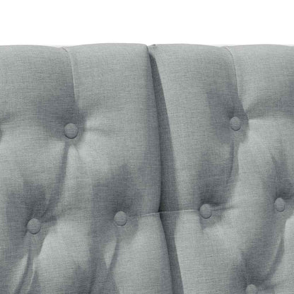 Gepolstertes Kopfteil Hellgrau 120 cm Massives Kiefernholz