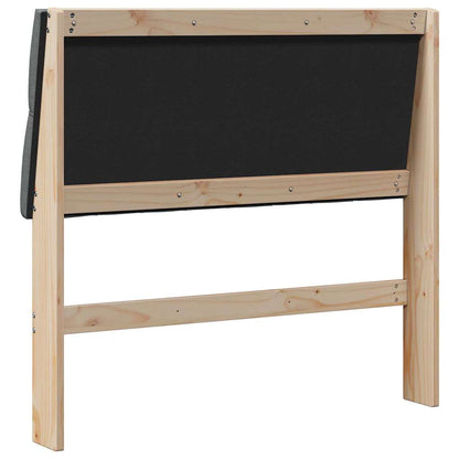 Gepolstertes Kopfteil Dunkelgrau 100 cm Massives Kiefernholz