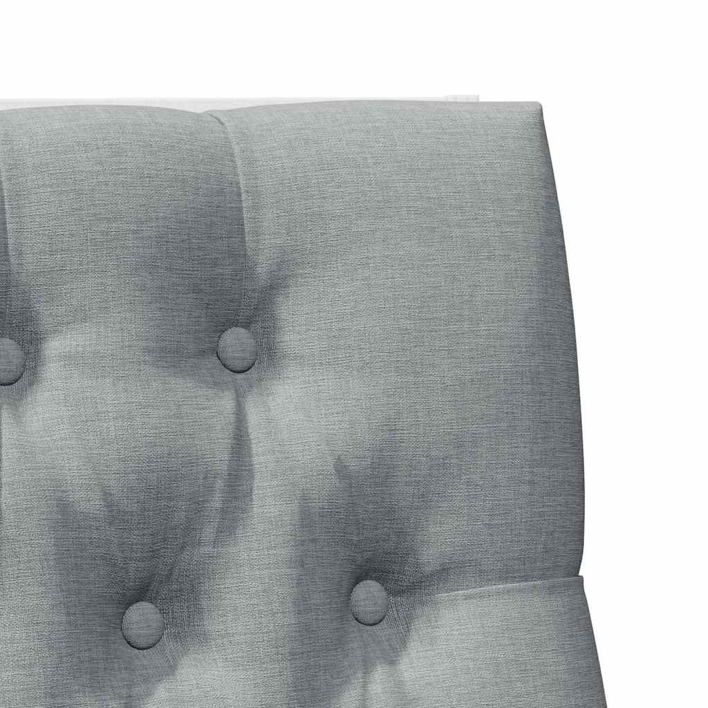 Gepolstertes Kopfteil Hellgrau 100 cm Massives Kiefernholz