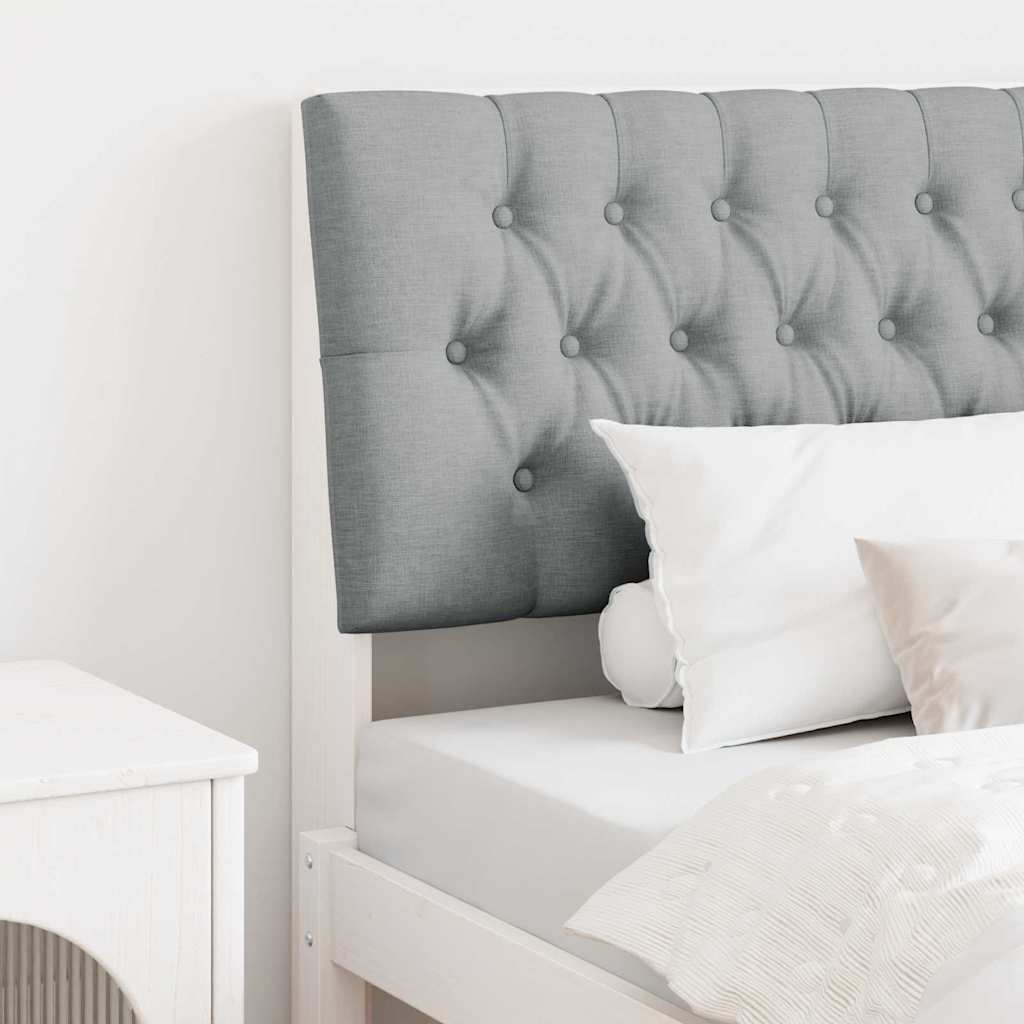 Gepolstertes Kopfteil Hellgrau 100 cm Massives Kiefernholz