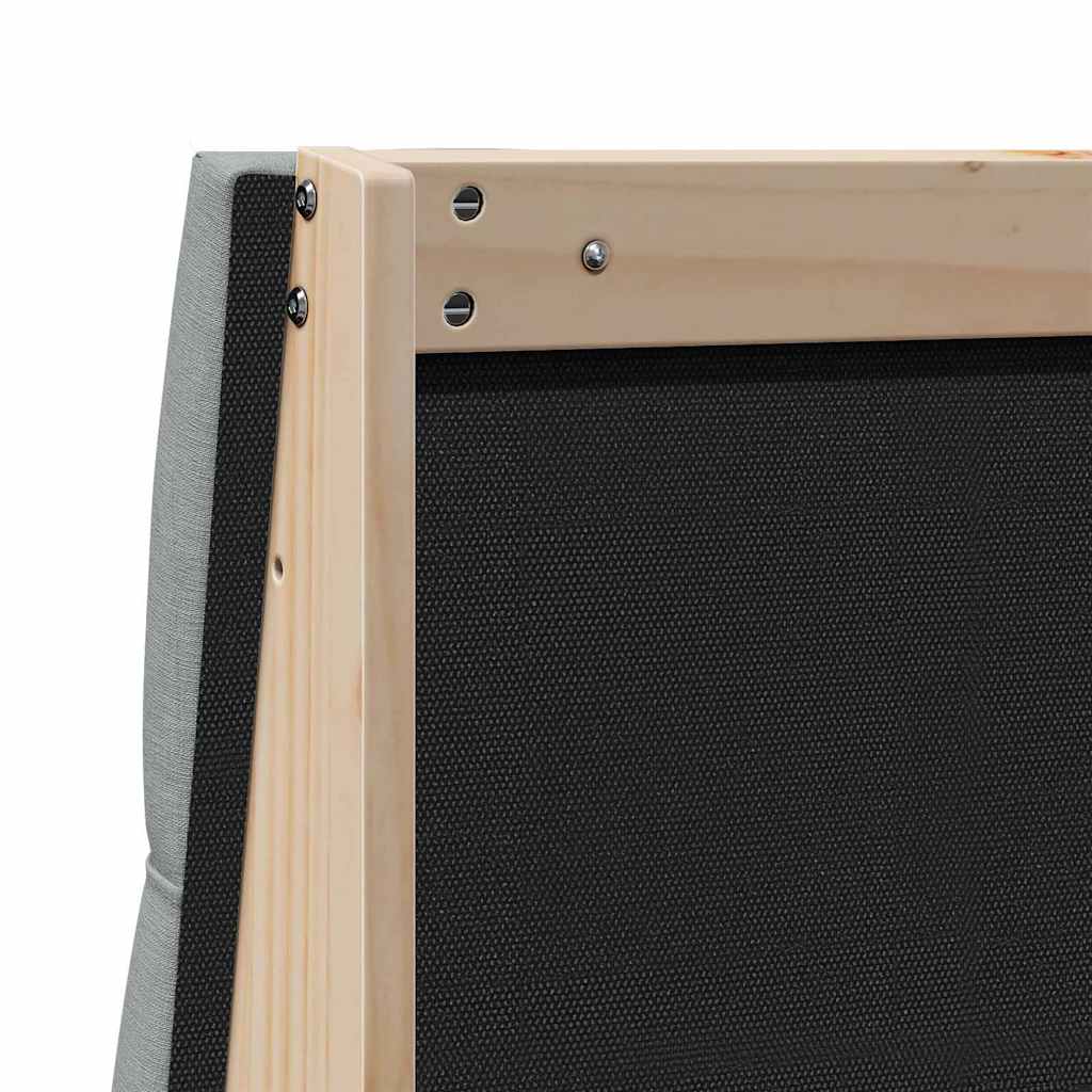 Gepolstertes Kopfteil Hellgrau 80 cm Massives Kiefernholz