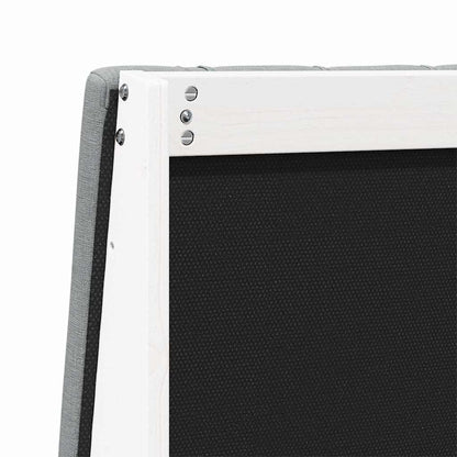 Gepolstertes Kopfteil Hellgrau 200 cm Massives Kiefernholz