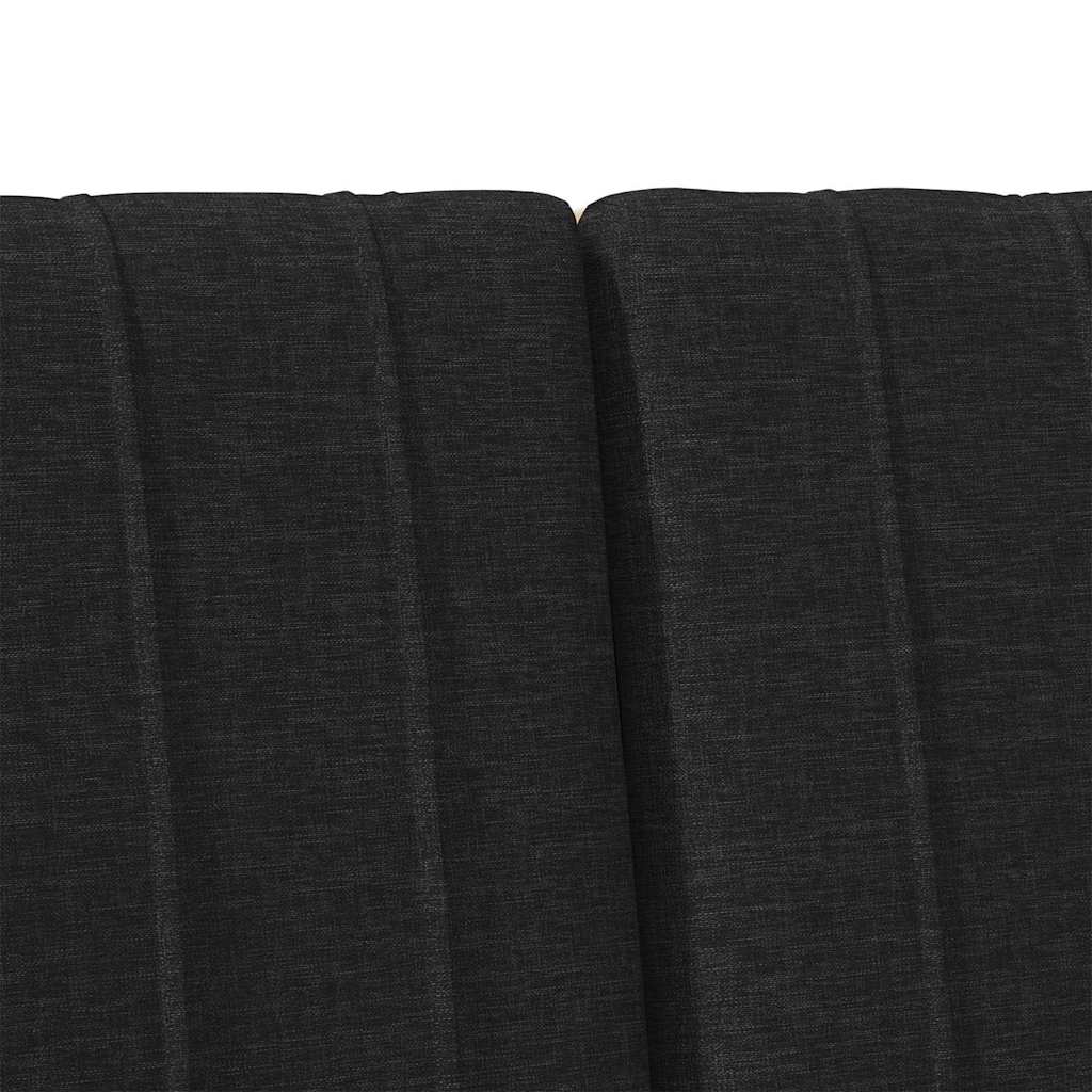 Gepolstertes Kopfteil Schwarz 180 cm Massives Kiefernholz