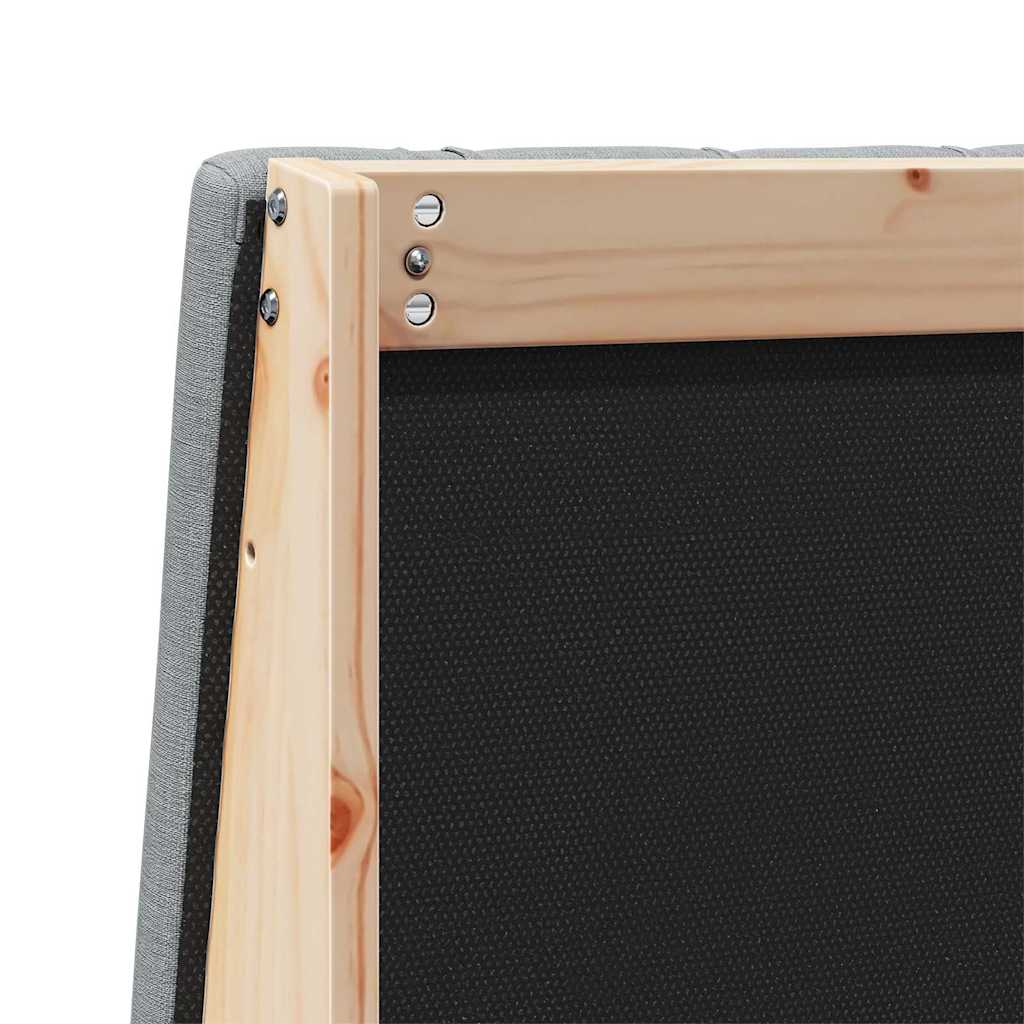 Gepolstertes Kopfteil Hellgrau 160 cm Massives Kiefernholz