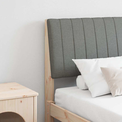 Gepolstertes Kopfteil Dunkelgrau 160 cm Massives Kiefernholz