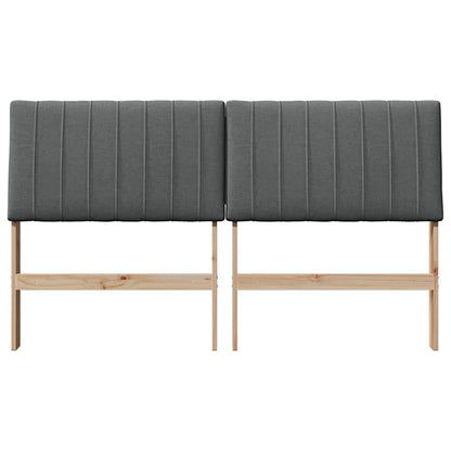 Gepolstertes Kopfteil Dunkelgrau 150 cm Massives Kiefernholz