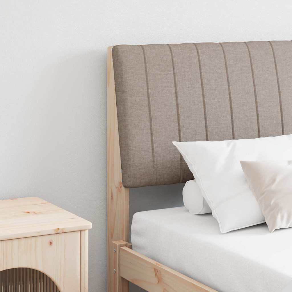 Gepolstertes Kopfteil Taupe 150 cm Massives Kiefernholz