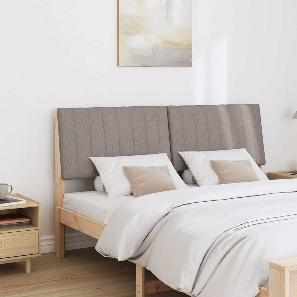Gepolstertes Kopfteil Taupe 150 cm Massives Kiefernholz