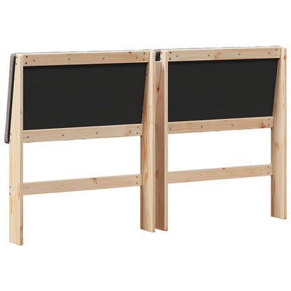 Gepolstertes Kopfteil Taupe 150 cm Massives Kiefernholz