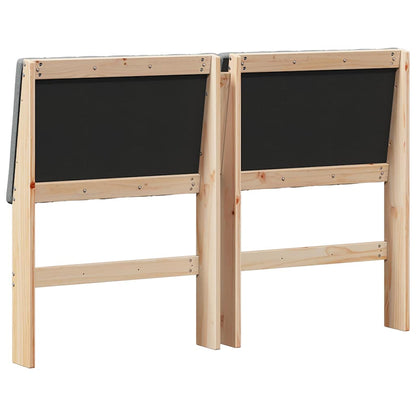 Gepolstertes Kopfteil Dunkelgrau 140 cm Massives Kiefernholz