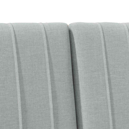 Gepolstertes Kopfteil Hellgrau 135 cm Massives Kiefernholz