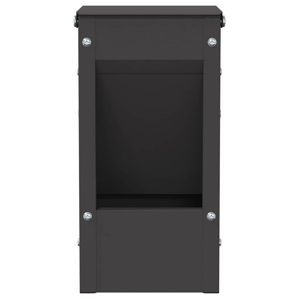 Kaninchenfütterer Schwarz 12,5 x 12,5 x 25 cm