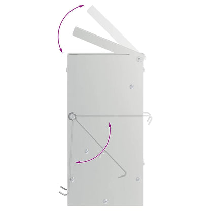 Kaninchenfütterer Silber 12,5 x 12,5 x 25 cm Verzinkter Stahl