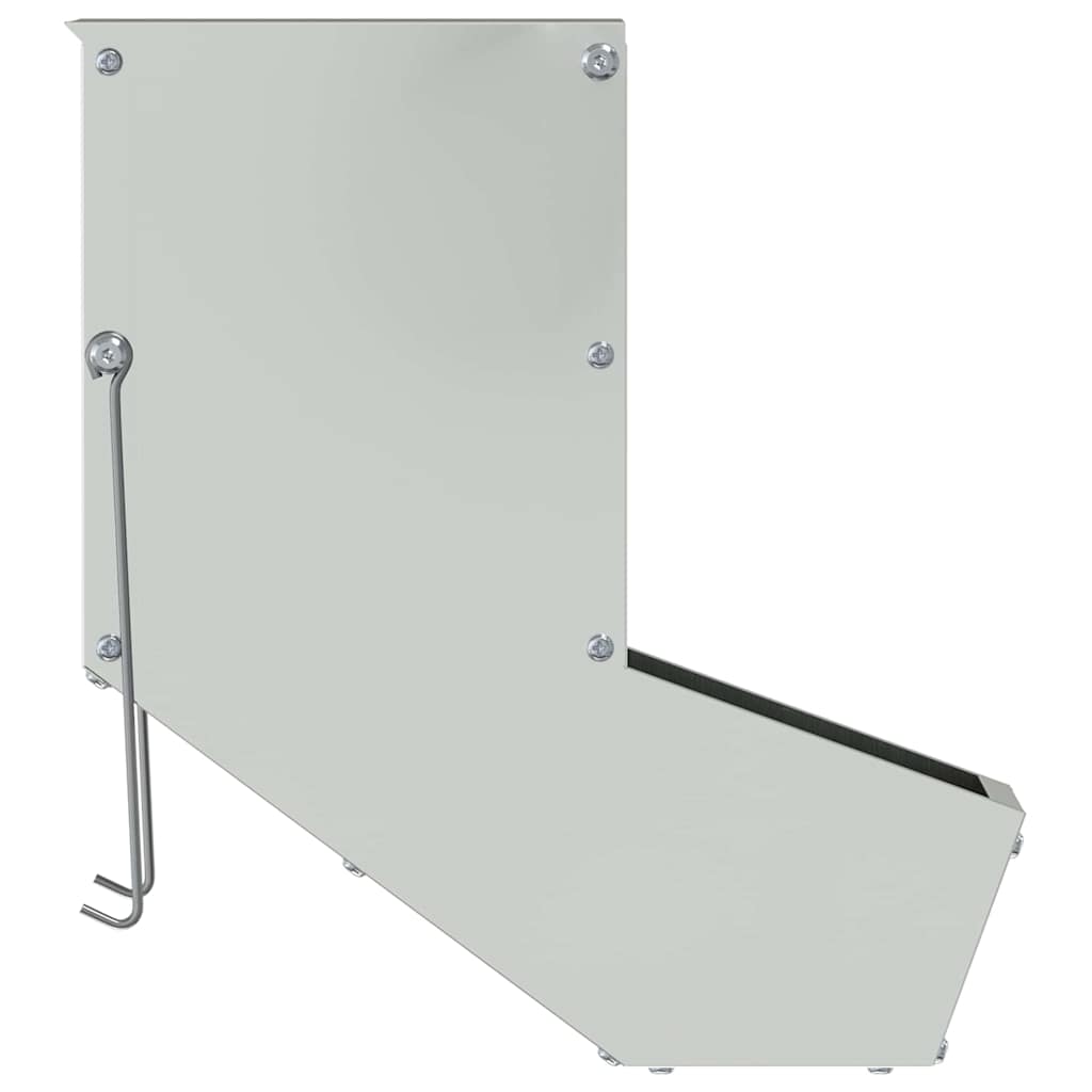 Kaninchenfütterer Silber 12,5 x 26 x 28,5 cm Verzinkter Stahl