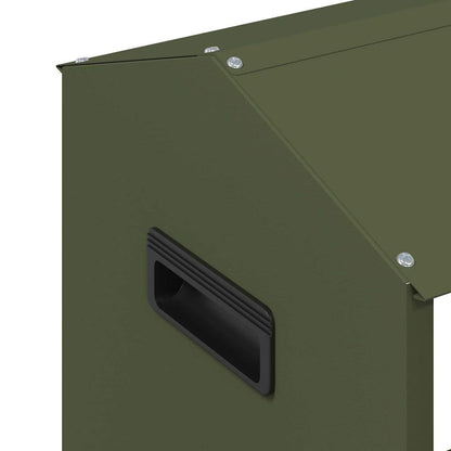 Hühnerfütterungsrinne Olive Grün 81 x 32 x 53,5 cm