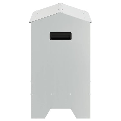 Hühnerfütterungsrinne Silber 81 x 32 x 53,5 cm Verzinkter Stahl