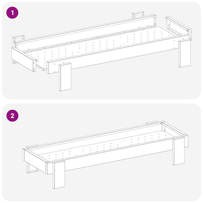 Hühnerfütterungsrinne Schwarz 80 x 28 x 13,5 cm