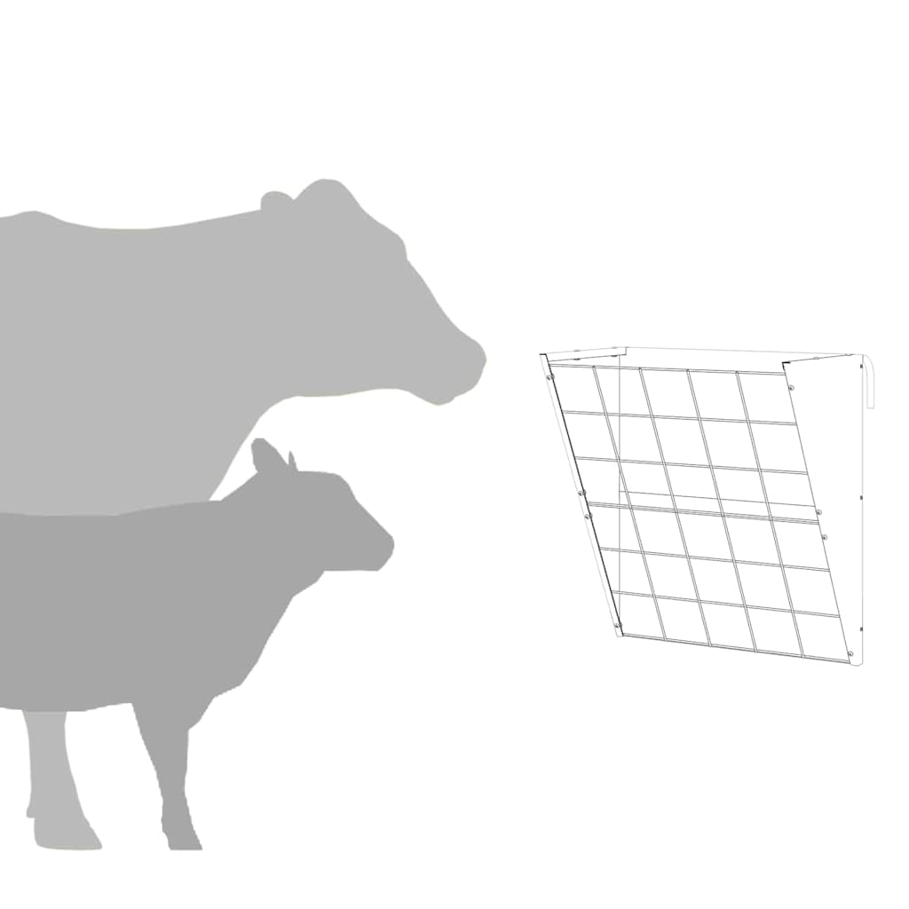 Hängender Heufutterspender Schwarz 61 x 33 x 66 cm