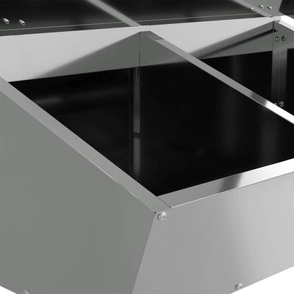 Schweinfutterspender Silber 55 x 51 x 91,5 cm Verzinkter Stahl