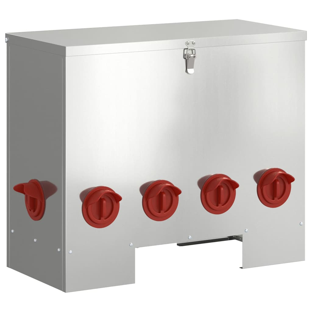 Hühnerfütterer Silber 60,5 x 29 x 51 cm Verzinkter Stahl