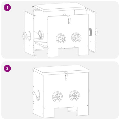 Hühnerfütterer Olive Grün 40,5 x 25 x 38 cm Kaltgewalzter Stahl