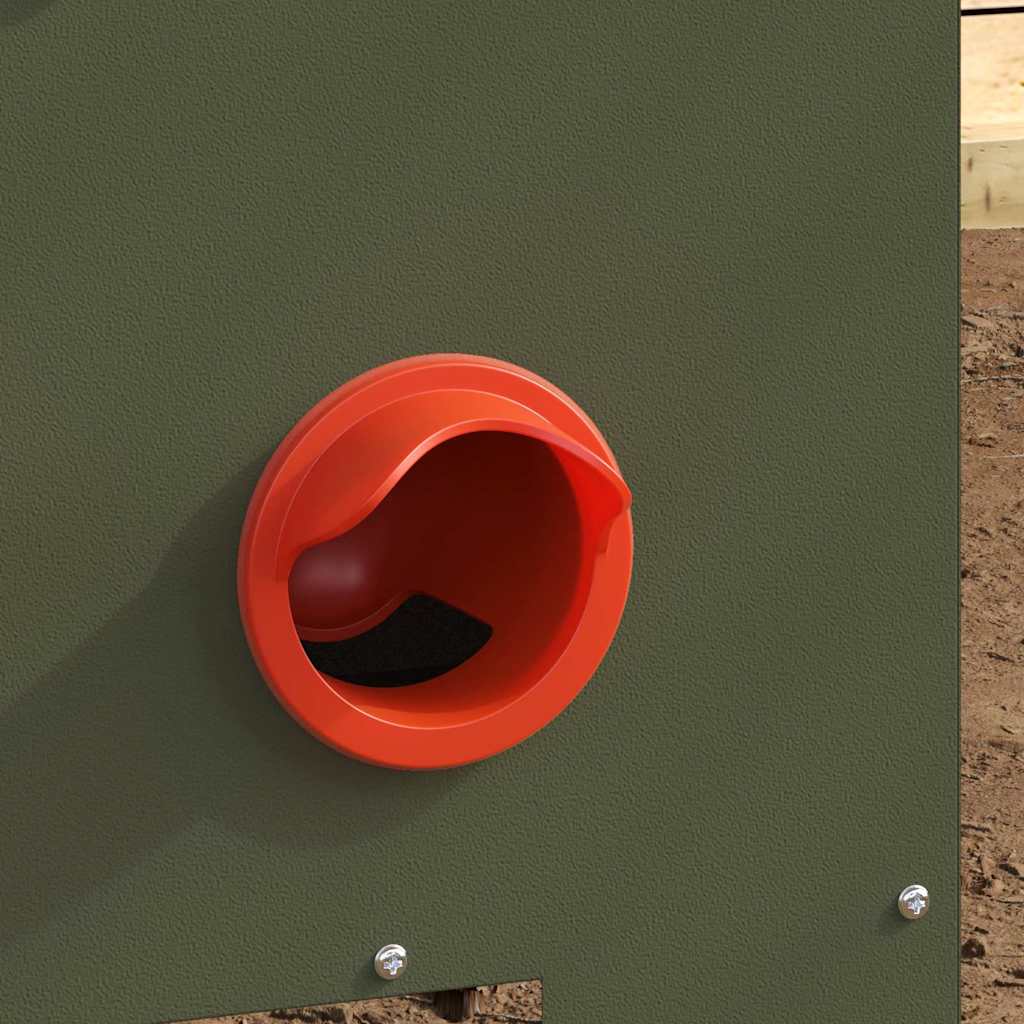 Hühnerfütterer Olive Grün 40,5 x 25 x 38 cm Kaltgewalzter Stahl