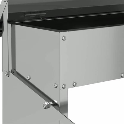 Hühnertretfeeder Silber 48,5 x 39,5 x 19 cm Verzinkter Stahl