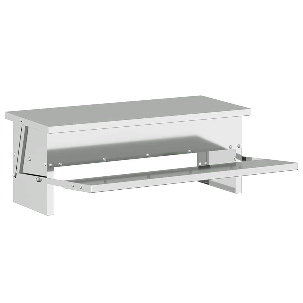 Hühnertretfeeder Silber 48,5 x 39,5 x 19 cm Verzinkter Stahl
