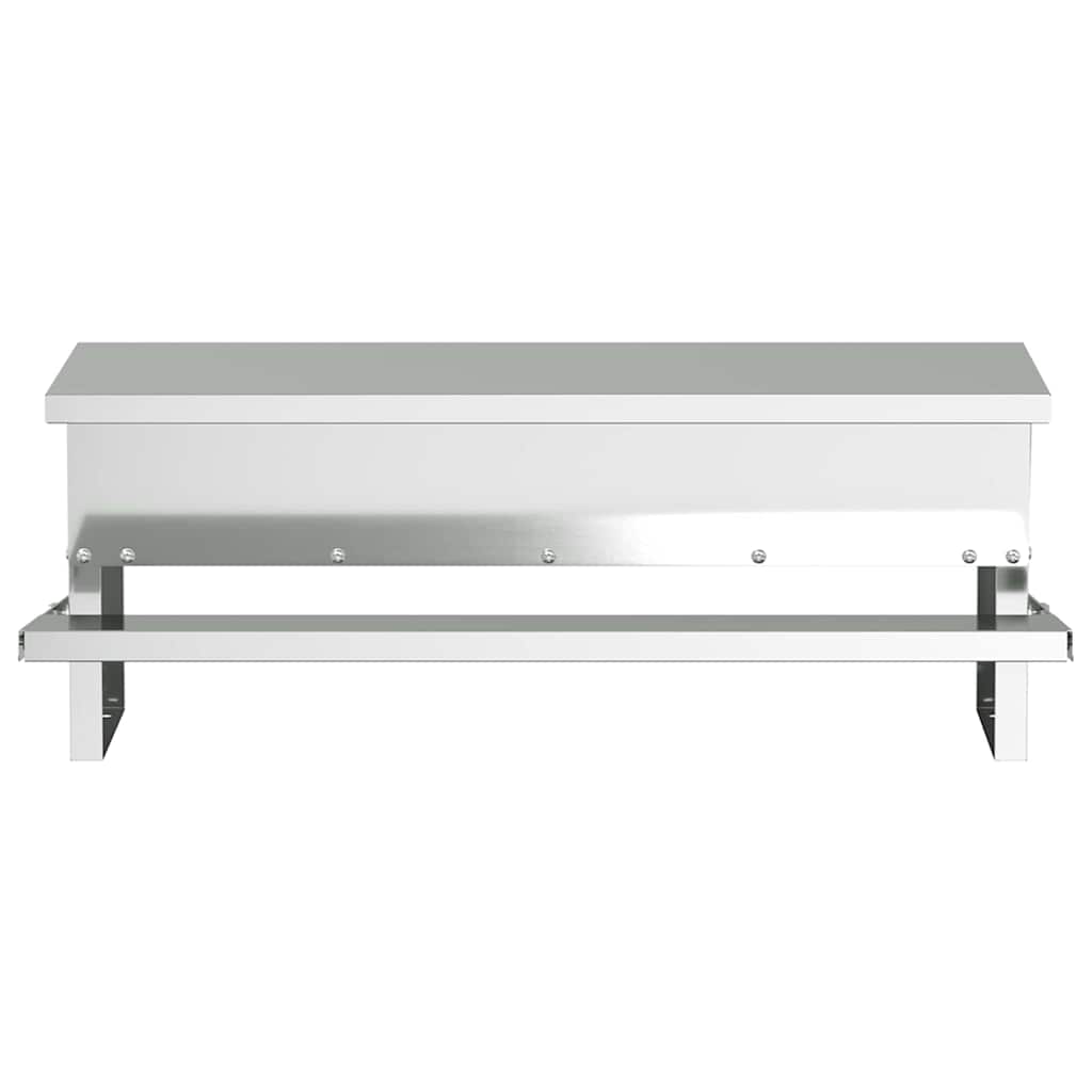 Hühnertretfeeder Silber 48,5 x 39,5 x 19 cm Verzinkter Stahl