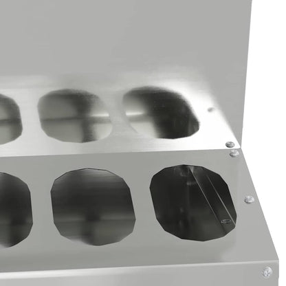 Hühnerfütterer Silber 40 x 40 x 45 cm Verzinkter Stahl