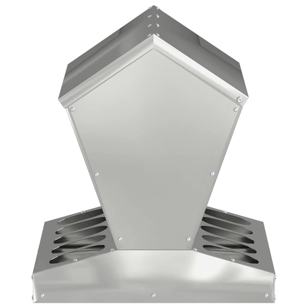 Hühnerfütterer Silber 40 x 40 x 45 cm Verzinkter Stahl