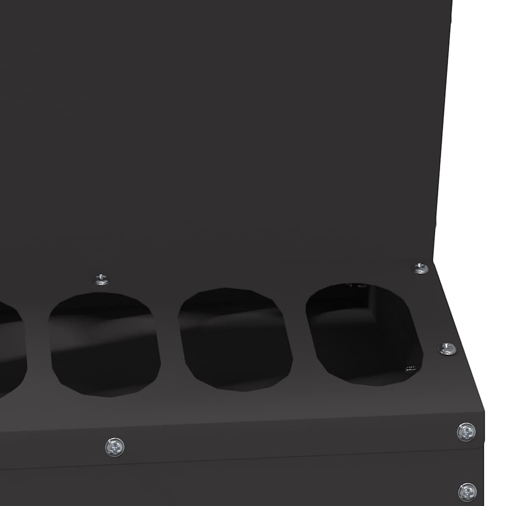 Hühnerfütterer Schwarz 30 x 30 x 39 cm Kaltgewalzter Stahl