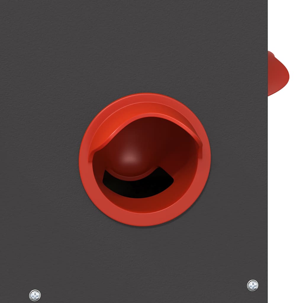 Hühnerfütterer Schwarz 32,5 x 20,5 x 43 cm Kaltgewalzter Stahl