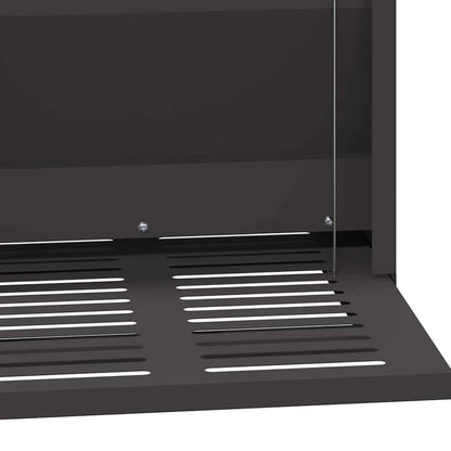 Hühnertretfeeder Schwarz 33 x 42 x 40 cm Kaltgewalzter Stahl