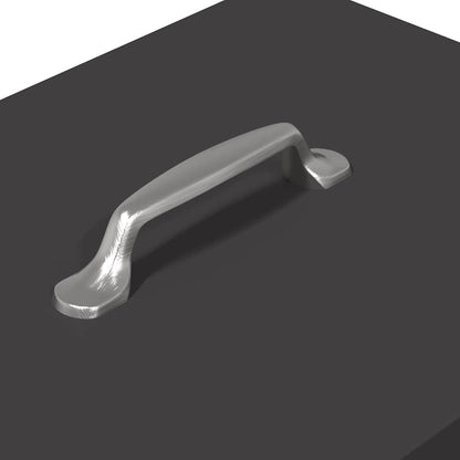 Hühnertretfeeder Schwarz 33 x 42 x 40 cm Kaltgewalzter Stahl