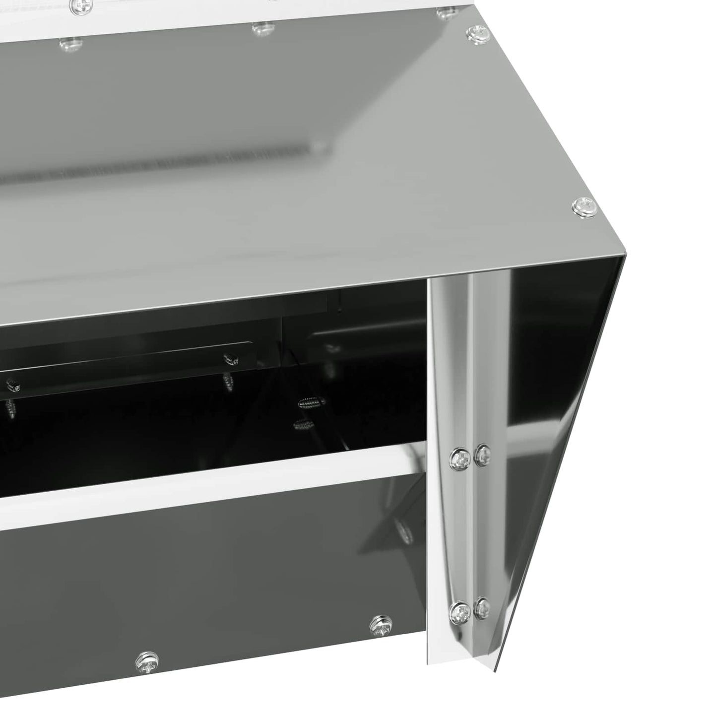 Hühnerfütterer Silber 20 x 25 x 35 cm Verzinkter Stahl