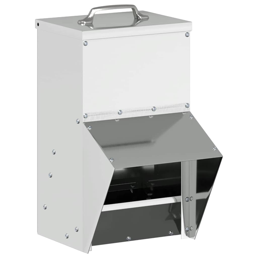 Hühnerfütterer Silber 20 x 25 x 35 cm Verzinkter Stahl