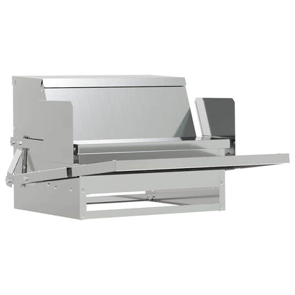 Hühnertretfeeder Silber 50 x 40 x 29 cm Verzinkter Stahl