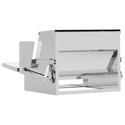 Hühnertretfeeder Silber 50 x 40 x 29 cm Verzinkter Stahl