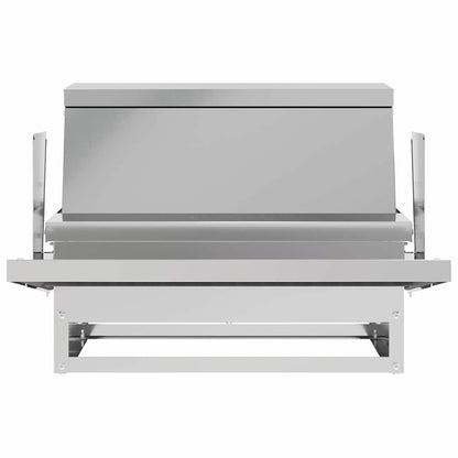 Hühnertretfeeder Silber 50 x 40 x 29 cm Verzinkter Stahl