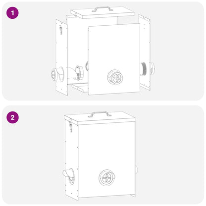 Hühnerfütterer 2 pcs Schwarz 32,5 x 20,5 x 43 cm