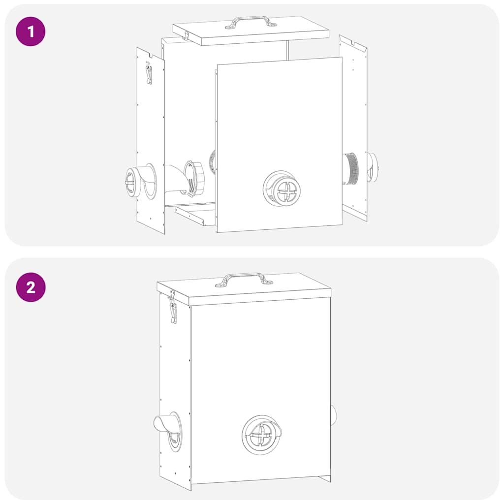 Hühnerfütterer 2 pcs Olive Grün 32,5 x 20,5 x 43 cm