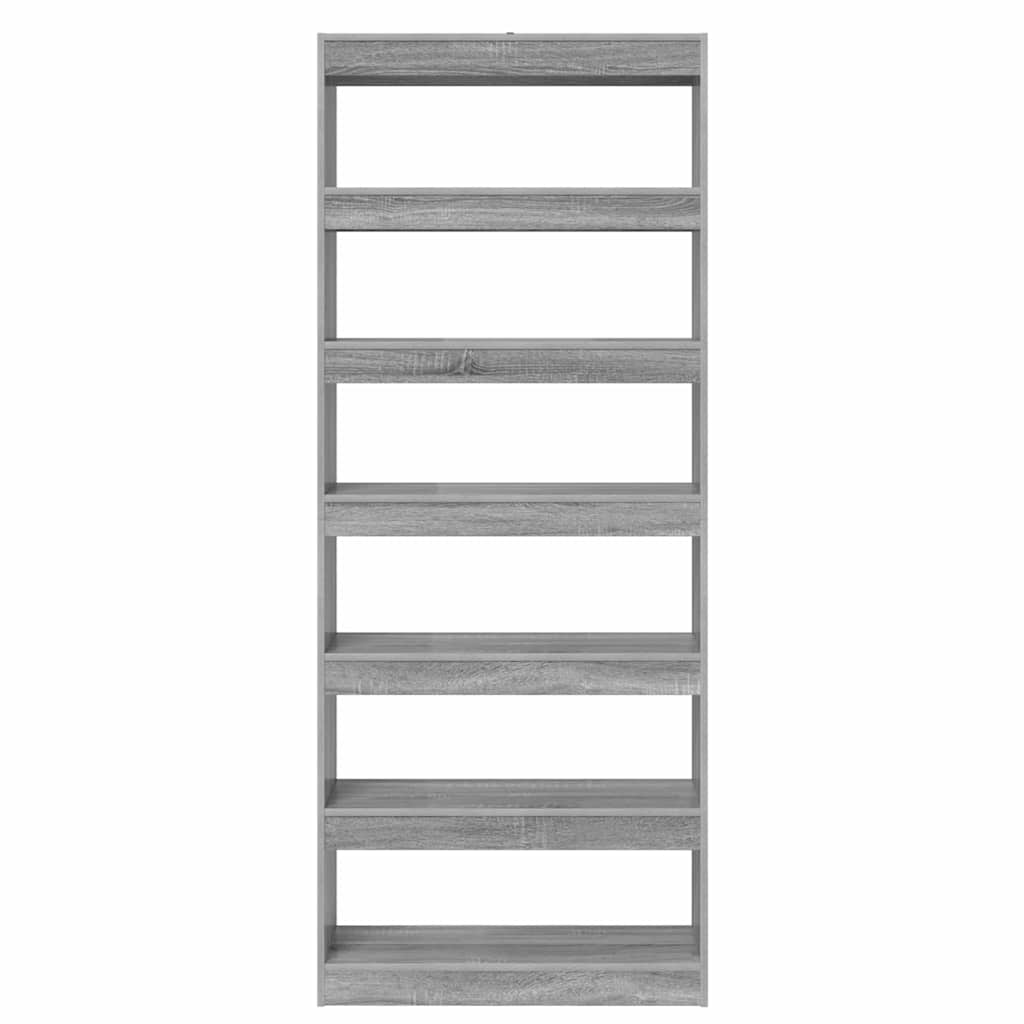 Bücherregal Graues Sonoma 80 x 30 x 198 cm Holzwerkstoff