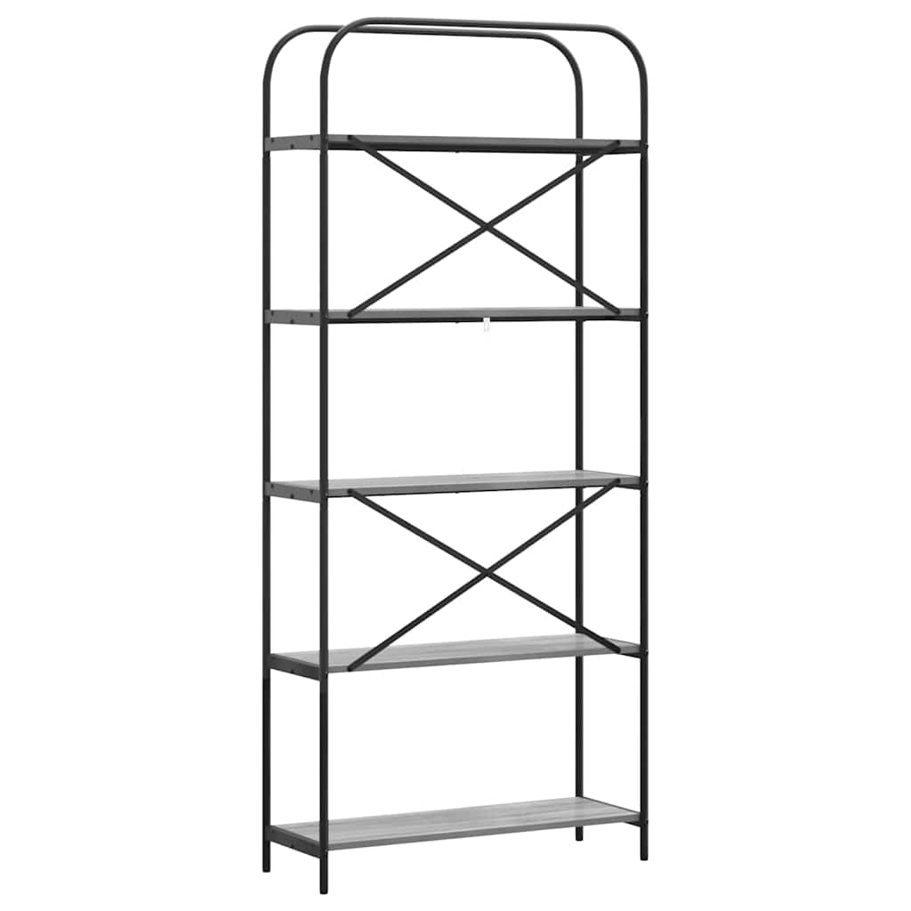 Bücherregal Graues Sonoma 80 x 30 x 183 cm Holzwerkstoff