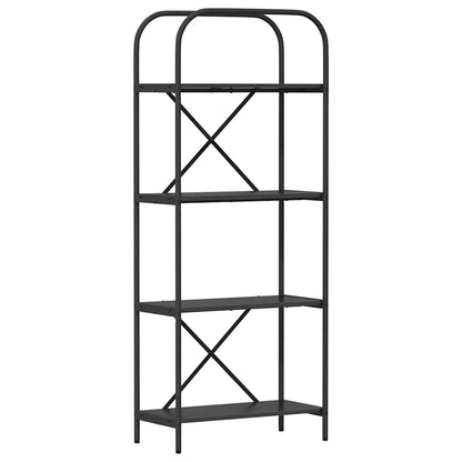 Bücherregal Schwarz Eichen-Optik 60 x 30 x 146 cm Holzwerkstoff