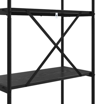 Bücherregal Schwarz Eichen-Optik 60 x 30 x 109 cm Holzwerkstoff