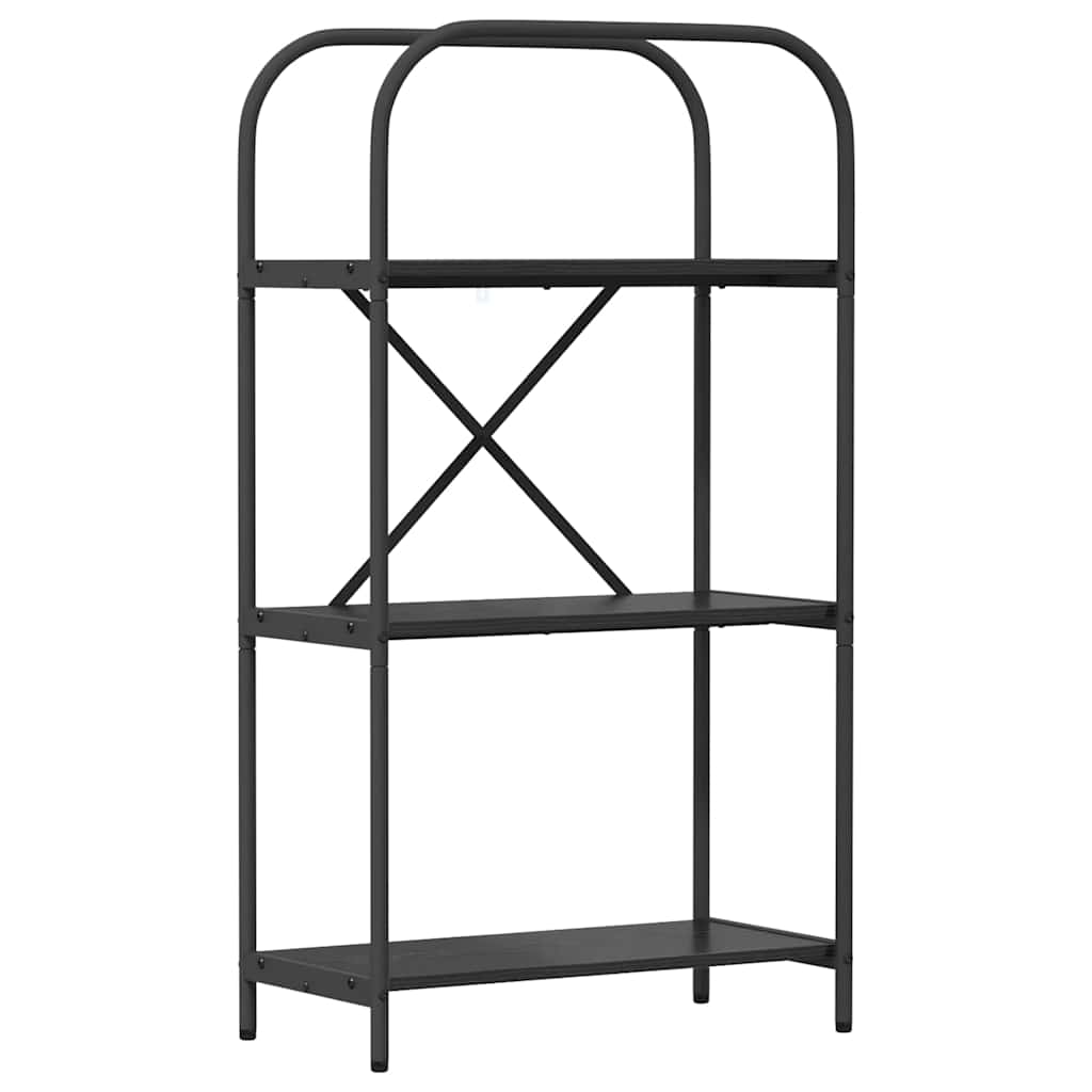 Bücherregal Schwarz Eichen-Optik 60 x 30 x 109 cm Holzwerkstoff