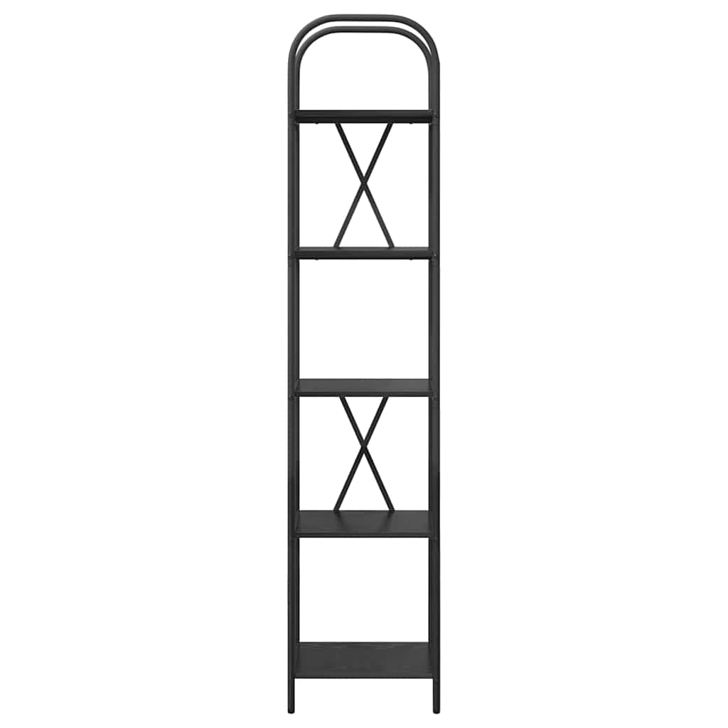 Bücherregal Schwarz Eichen-Optik 40 x 30 x 183 cm Holzwerkstoff